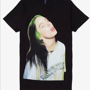 Black Billie Eilish Tongue Out T-Shirt
